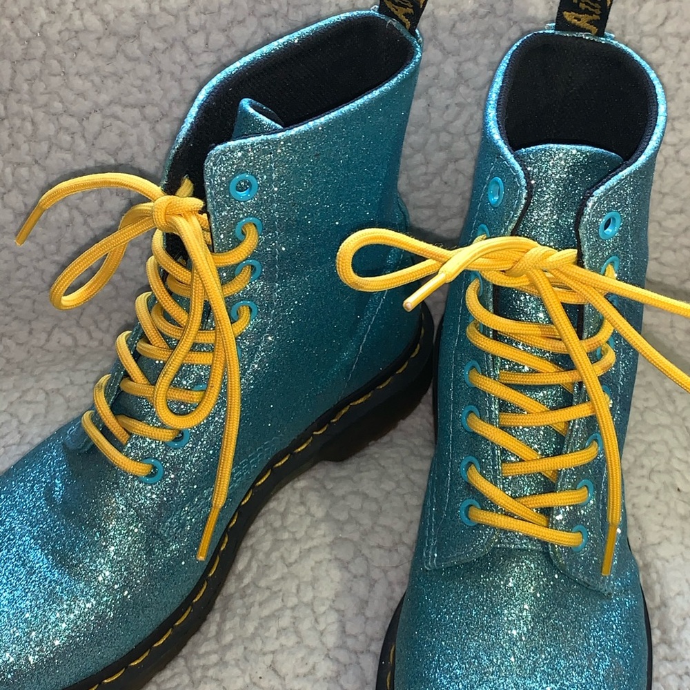 Blue Glitter Doc Martens - Women’s 9
